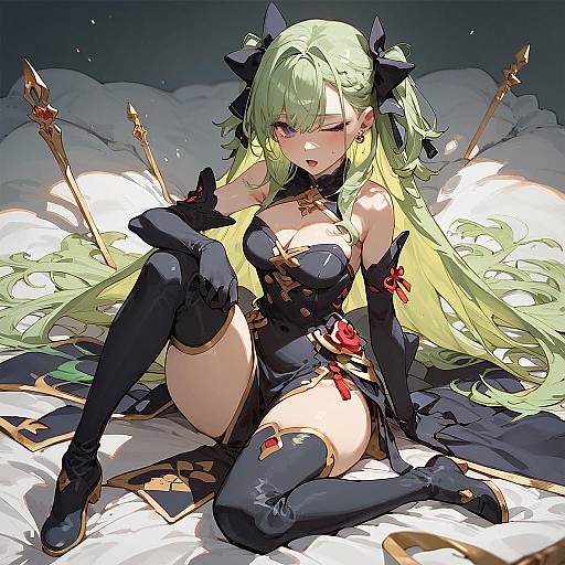 Anime Girl Minakami Sayo Pose