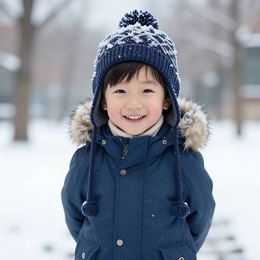 Young Boy in Winter Outfit