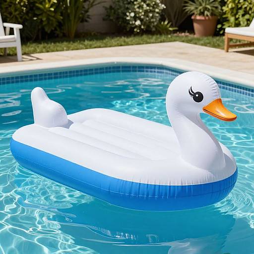Inflatable Swan Pool Float Ride-On