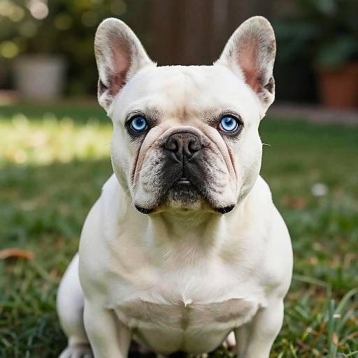 Photorealistic French Bulldog in Garden