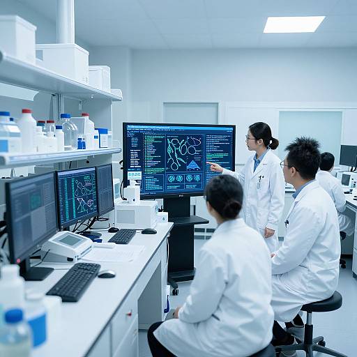 Modern Medical Research Lab Collaboration