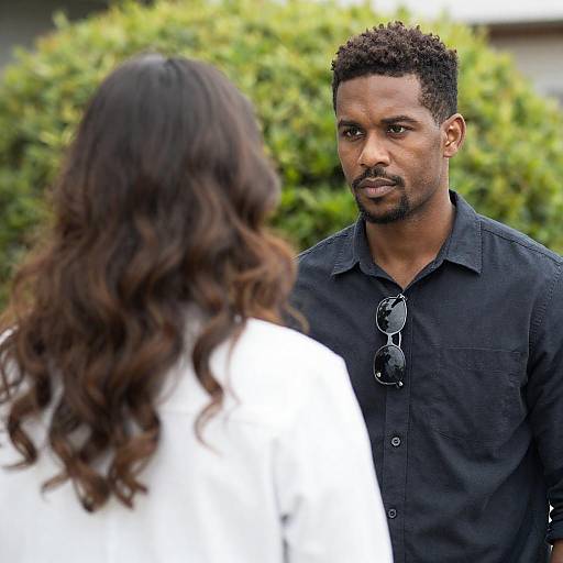 Candid Outdoor Photograph of Two People