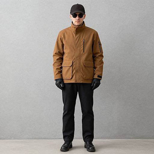 Stylish Man in Brown Jacket