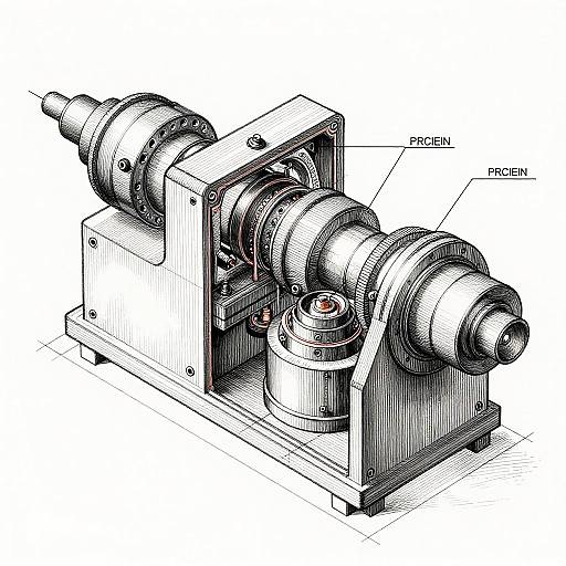Technical Cross-Section Machine Diagram