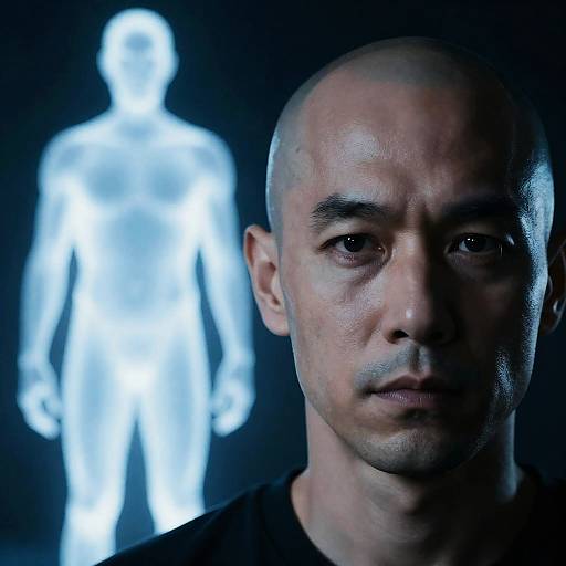 Monochromatic Portrait of a Serious Man