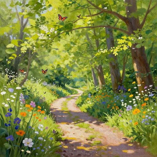 Springtime Bloom in Lush Bosque