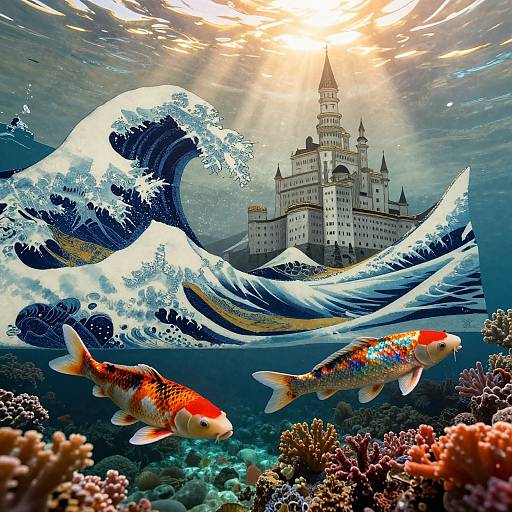 Underwater Renaissance Ukiyo-e Fusion