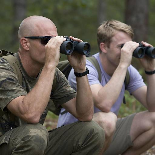 Intense Focus in Nature's Embrace