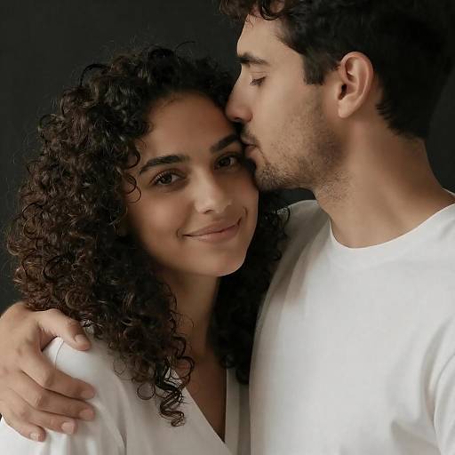 Intimate Close-Up of a Happy Couple