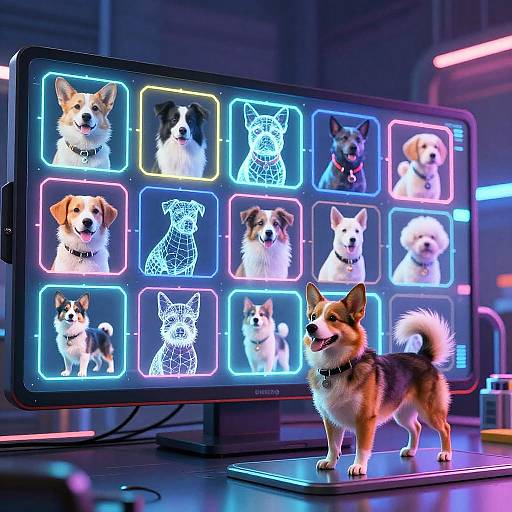 Cyberpunk Dog AI Generator Interface