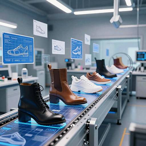 High-Tech Footwear Assembly Showcase