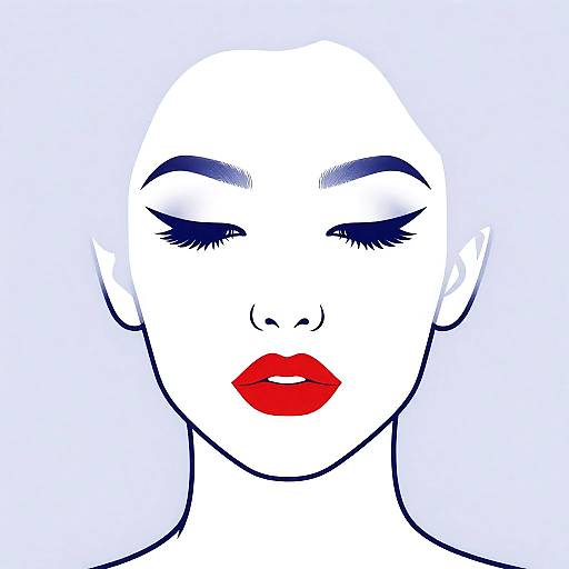 Minimalist Glamour Woman Line Art