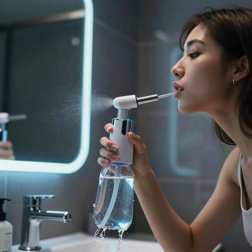Futuristic High-Tech Hygiene Routine