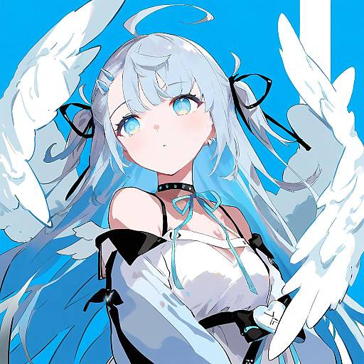 Illustration of Amatsuka uto, indie virtual youtuber in the style of Apios