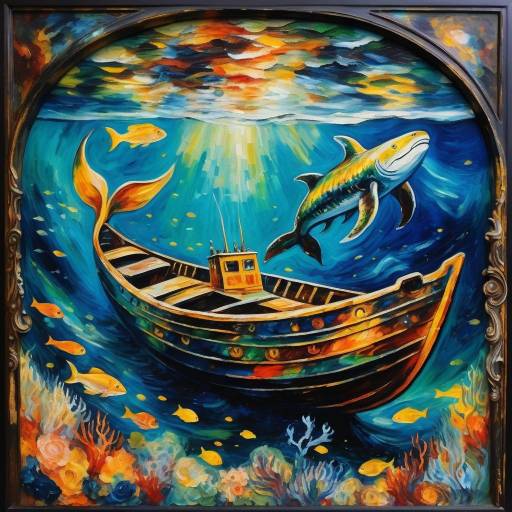 Mythical Sea Creature in Sunken Ship Mythical Sea Creature in Sunken Ship