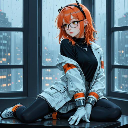Adachi Rei in Rainy Window Setting