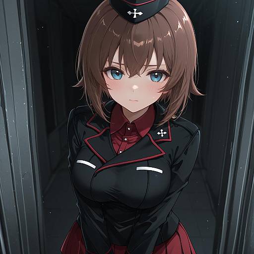 Illustration of Hida ema, girls und panzer in the style of Feint721