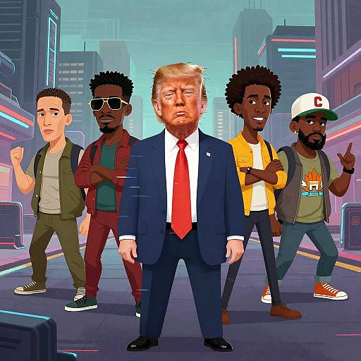 Futuristic Boondocks AI Political Satire