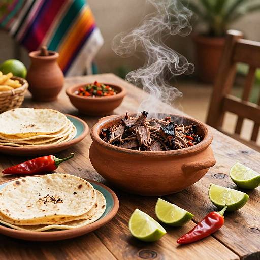 Rustic Outdoor Barbacoa Feast Setup