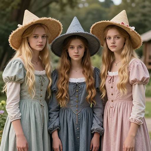 Three Fairy Godmothers in Dresses