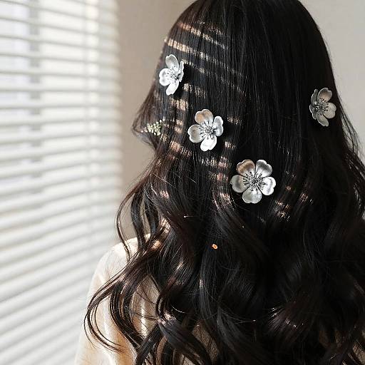 Close-Up of Elegant Wavy Hair