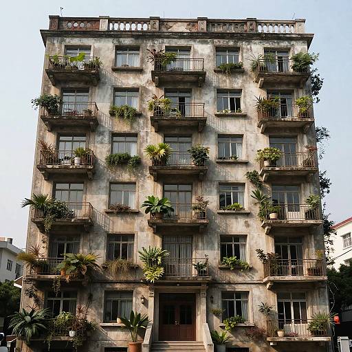 Photorealistic Brutalist Public Building