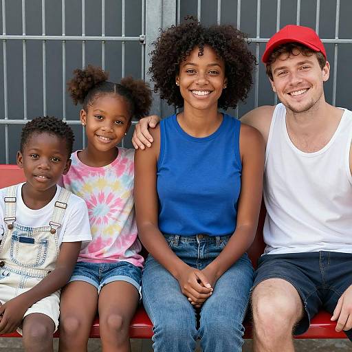 Diverse Friends Enjoying Togetherness on Bench