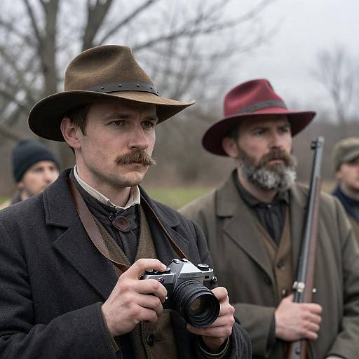 19th Century Men in Rugged Attire