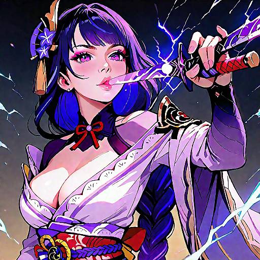 Raiden Shogun Electrified Sword Stance