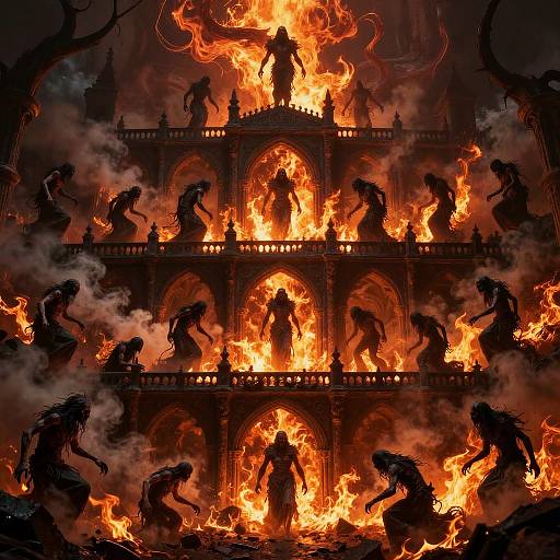 Bosch-Inspired Dante's Inferno Panorama