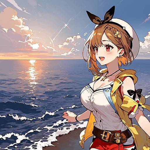 Sunlit Seaside Portrait of Reisalin Stout