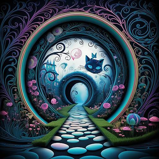 Embroidered Endless Tunnel for Alice