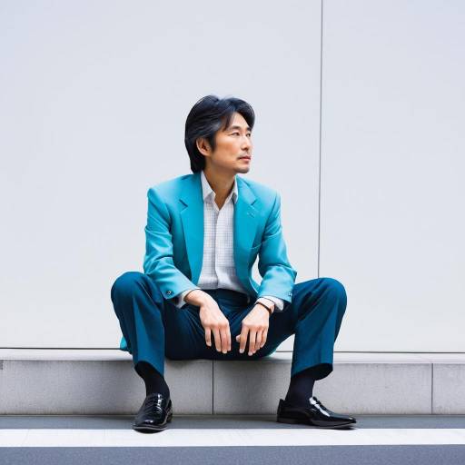 1980s Japanese Man in Minimalist Setting 1980s Japanese Man in Minimalist Setting