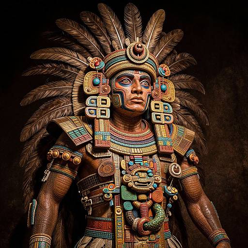 Quetzalcoatl Man Intricate Illustration