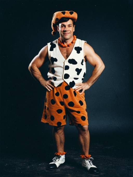 Cinematic Portrait of Fred Flintstone Cosplay
