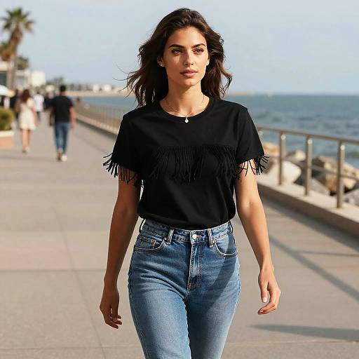 Toned Woman Hero Style by Seaside