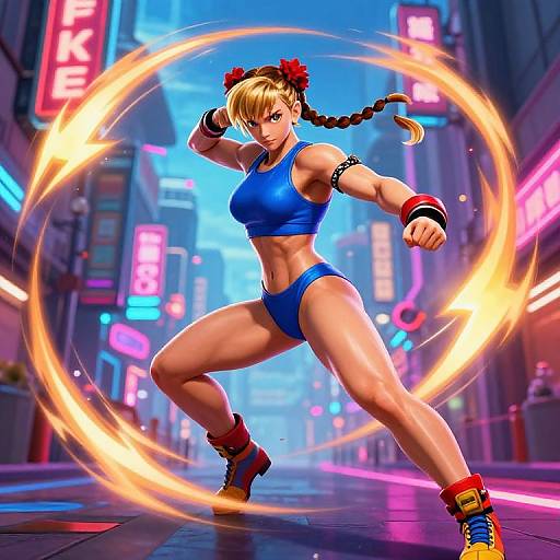 Cammy Spiral Arrow Neon Action