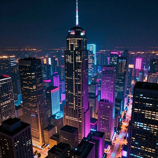 Futuristic Cyberpunk City Outpainting