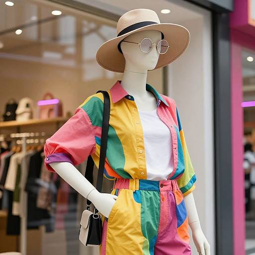 Vibrant Mannequin in Urban Retail Setting