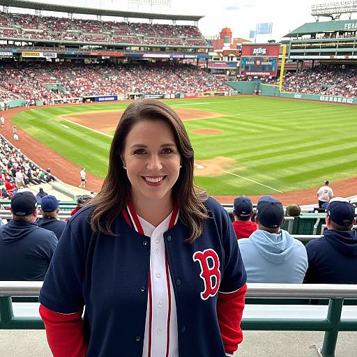 Smiling Woman at Fenway Park
