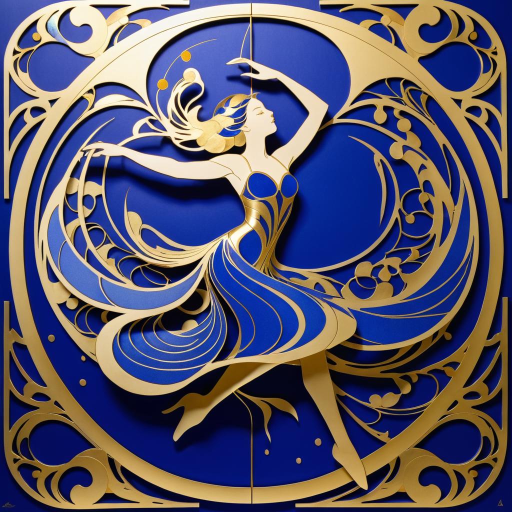 Dynamic Kinetic Art Nouveau Dancer