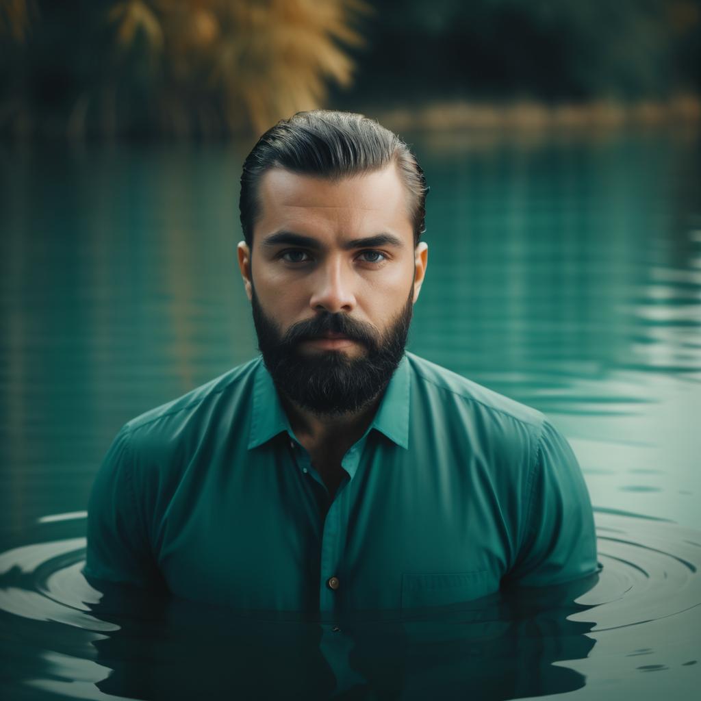 Cinematic Portrait of a Bearded Man