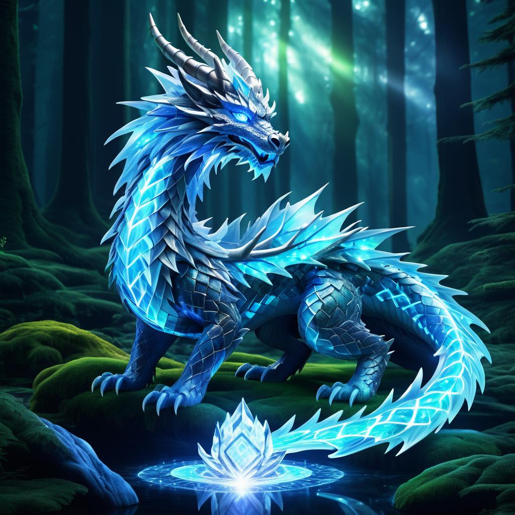 Majestic Dragon in Enchanted Forest