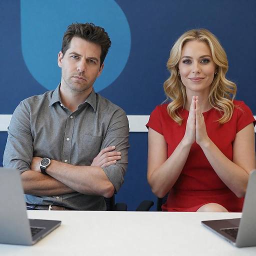 Two professionals in modern office