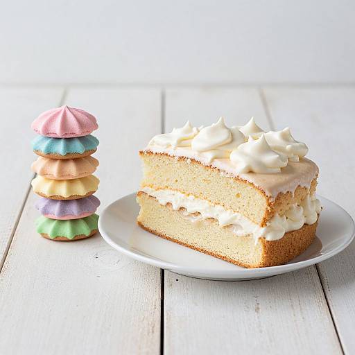 Elegant Angel's Food Cake with Meringues