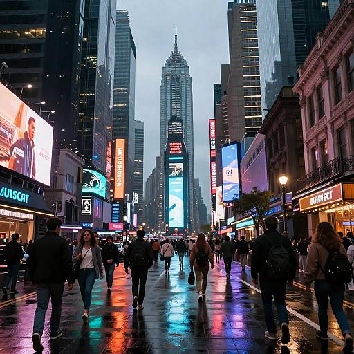 Futuristic Neon Cityscape at Dusk