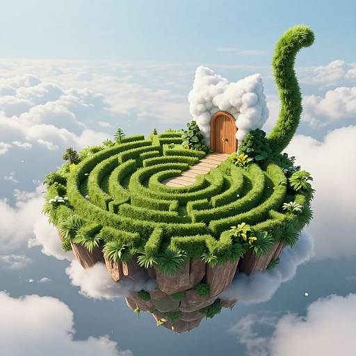Surreal Cat Tail Floating Island