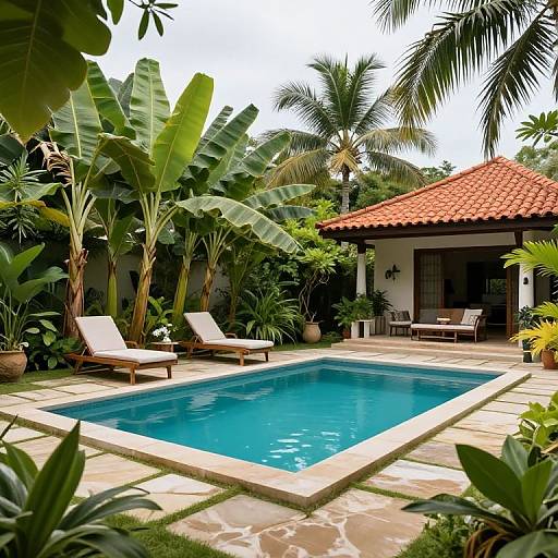 Tropical Garden Oasis with Pool