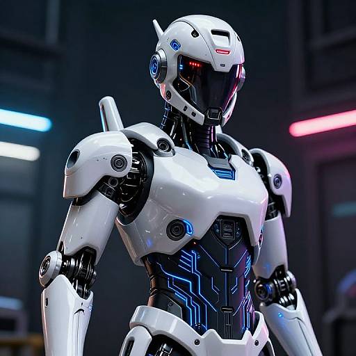 Futuristic Cyberpunk Robot Suit