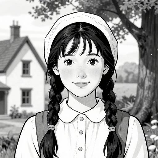 Black and White Anne of Green Gables